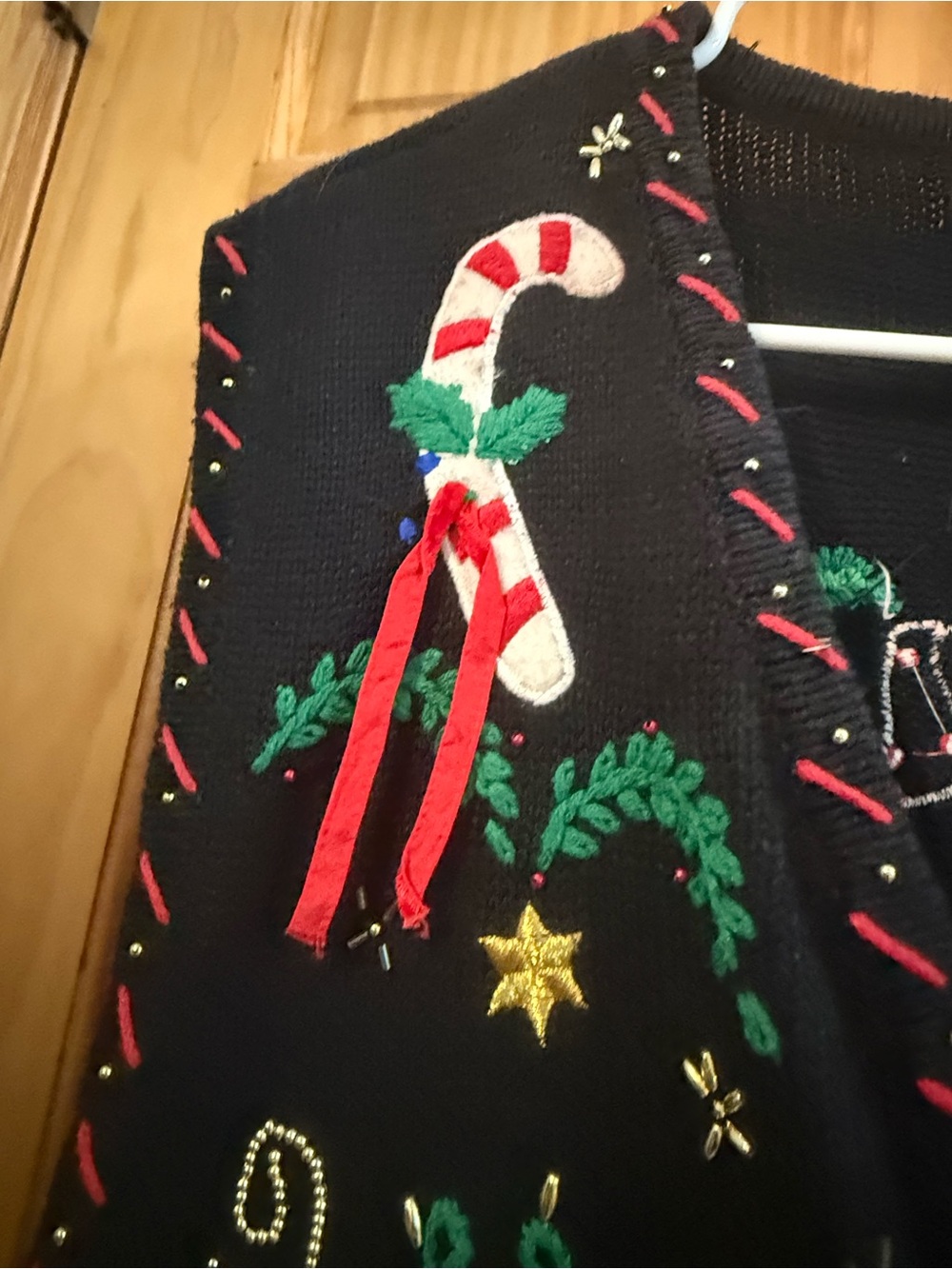 Hampshire studio Holiday Embroidered Vest - Black size 3x - Picture 5 of 8